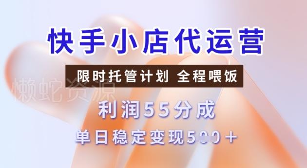 快手小店代运营3.0,模式新升级,收益55分,稳定单日5张【揭秘】