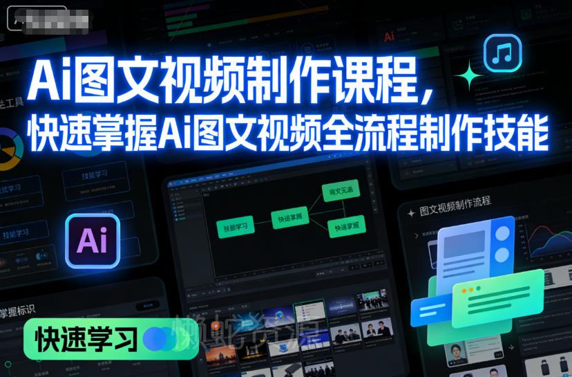 Ai图文视频制作课程,快速掌握Ai图文视频全流程制作技能