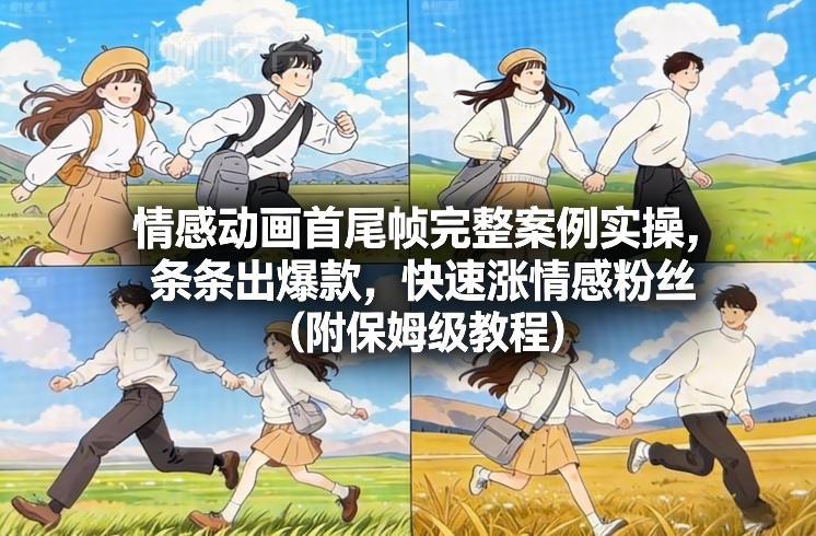 情感动画首尾帧完整案例实操，条条出爆款，快速涨情感粉丝（附保姆级教程）
