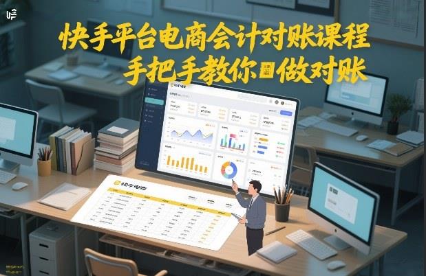 快手平台电商会计对账课程,手把手教你做对账