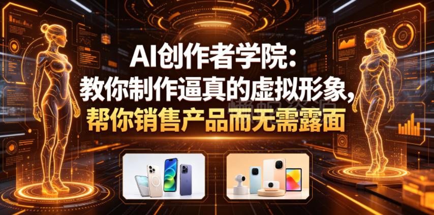 AI创作者学院:教你制作逼真的虚拟形象,帮你销售产品而无需露面【原创双语字幕】