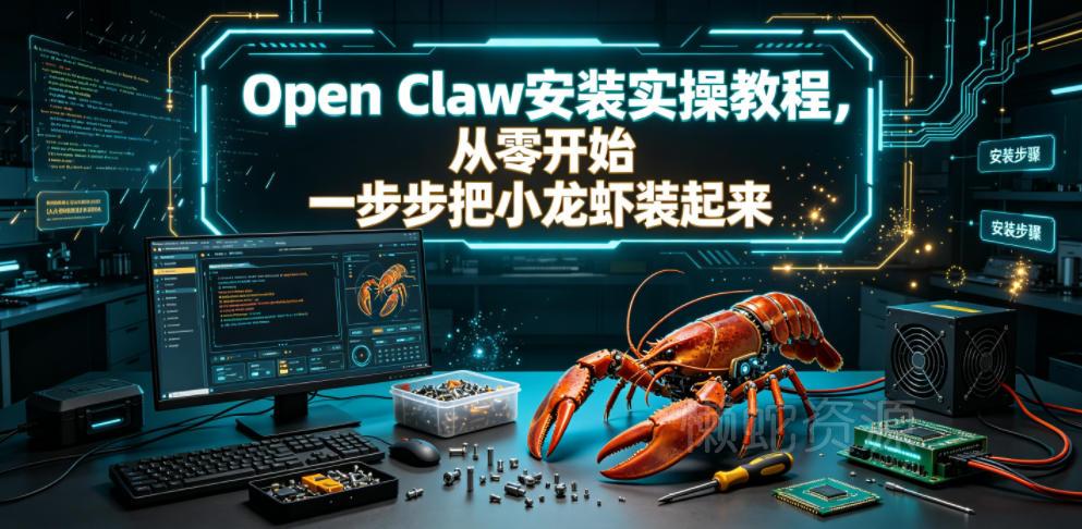 Open Claw安装实操教程,从零开始一步步一步步把小龙虾装起来