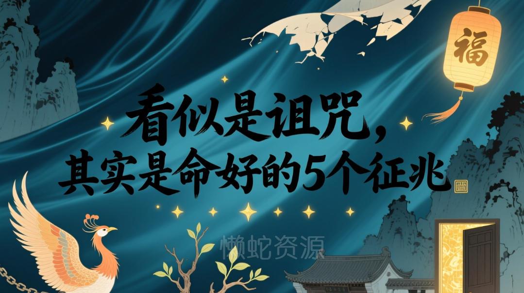 付费文章：看似是诅咒，其实是命好的5个征兆