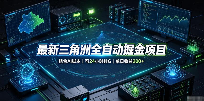 最新三角洲全自动掘金项目,结合AI脚本,可24小时挂G,单日收益200+【揭秘】