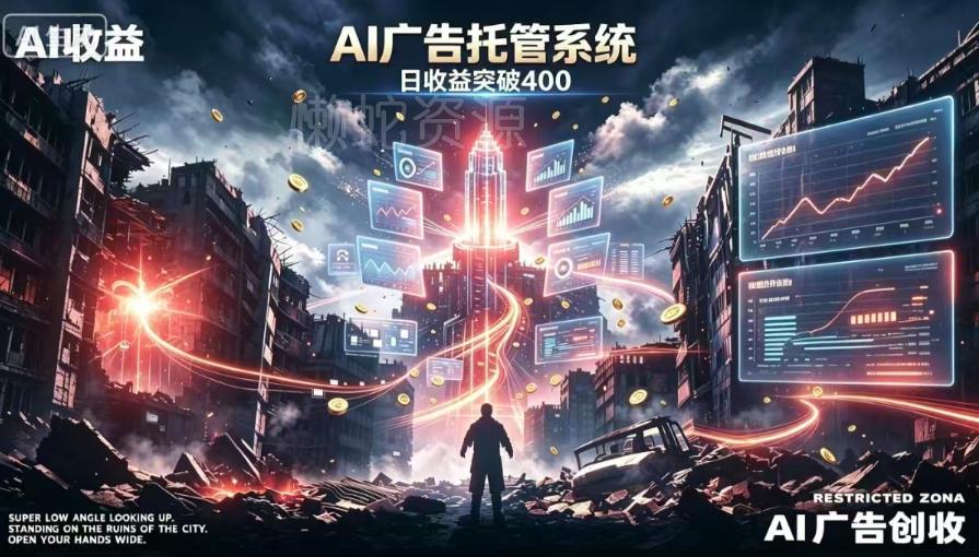 AI智能广告，全自动化运行，单日可达400+，小白新手0基础上手【揭秘】
