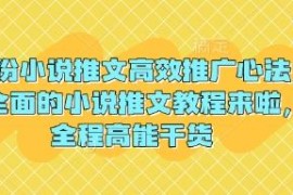 2025年3月小说推文高效推广心法 全流程实操干货教程