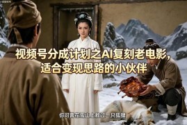 视频号分成计划AI复刻老电影项目 适合寻找变现思路的创作者
