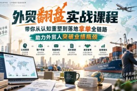 外贸翻盘实战全链路课程 助力外贸人从认知重塑到落地拿单破瓶颈