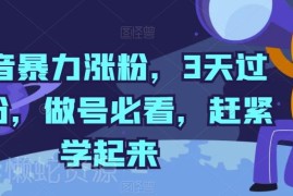 抖音快速涨粉实操技巧分享 3天破千粉的新号运营思路讲解