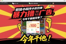 2024微信小程序小游戏撸广告赚钱攻略 单机单日收益可达百元