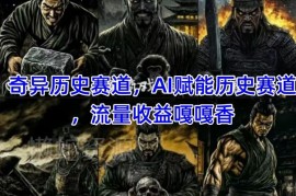 抖音奇异历史蓝海赛道运营攻略 AI创作内容参与伙伴计划拿收益