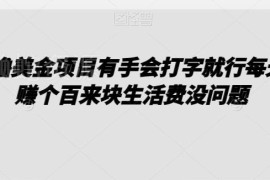 零门槛打字类0撸美金副业 每日赚百元生活费实操指南