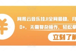 网易云音乐稳定挂机玩法分享 无复杂操作月入超1500元教程