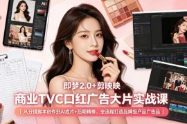 即梦2.0+剪映商业口红TVC广告实战课 从脚本到AI成片全流程教学