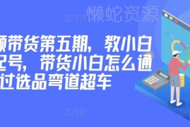 价值2980元短视频带货第五期教程 小白起号选品实操攻略