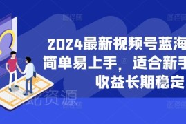 2024视频号新手蓝海项目玩法 低门槛易上手长期稳定收益指南