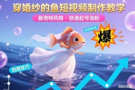 穿婚纱的鱼新奇特风格短视频制作教学 助力创作者快速起号涨粉