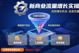 新商业流量增长实操课 掌握多平台获客技巧加速流量布局