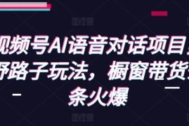 视频号AI语音对话项目玩法拆解 橱窗带货实操全指南