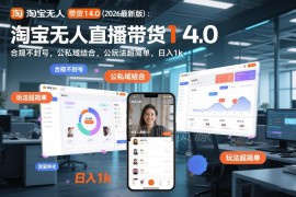 2026最新淘宝无人直播合规带货玩法 公私域结合零门槛易操作易出单