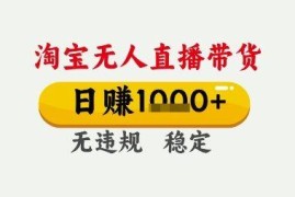 淘宝无人直播带货实操玩法 无需露脸一台电脑即可开播运营