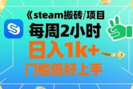 Steam搬砖项目核心玩法详解 低门槛操作赚游戏道具交易差价