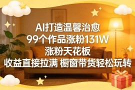AI制作吉卜力风治愈内容玩法 99个作品涨粉131万可带货变现