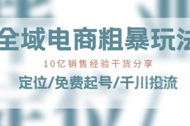 全域电商实操玩法课 定位免费起号千川投流全流程干货分享