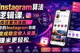 Instagram算法逻辑运营教程 从0搭建账号实现稳定收入全攻略