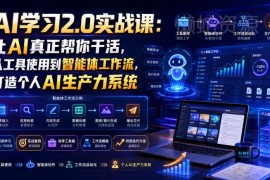 AI学习2.0实战课 从工具使用到智能体搭建个人AI生产力系统