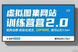 虚拟图集网站训练营2.0 站群运营及自动化成交实操教学
