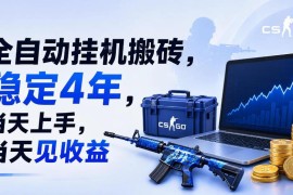 CSGO全自动挂G搬砖项目揭秘 稳定运营多年支持多端当天上手