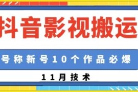 2024抖音影视搬运实操教程 新号发10个作品易起号操作指南