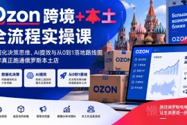 Ozon跨境+本土全流程实操课 教你从0到1跑通俄罗斯本土店