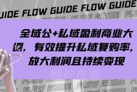 全域公私域盈利商业大课 掌握变现方法提升私域复购放大经营利润