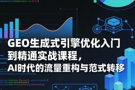 GEO生成式引擎优化从入门到精通 零基础掌握AI时代全域流量玩法