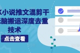 海外TK小说推文混剪教程 无脑搬运深度去重技术详解