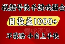视频号快手双平台游戏掘金项目详解 居家操作单日收益可达千元