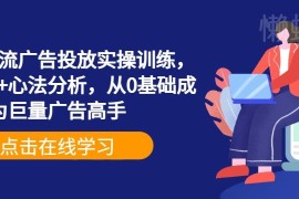 巨量信息流广告投放实操训练 零基础进阶投流高手全教程