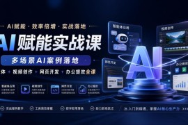 全场景可落地AI赋能实战课 覆盖开发创作办公多技能教学