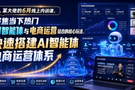 6月AI智能体+电商运营内训课 核心玩法及体系搭建教程