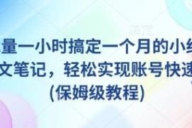 AI批量制作小红书爆款图文教程 1小时搞定一月内容助力账号涨粉