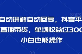 抖音24小时AI无人直播带货玩法 小白易操作单场收益可达数千元