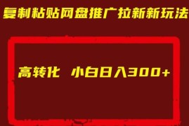 网盘推广拉新复制粘贴新玩法 无需私域引流小白易上手高转化