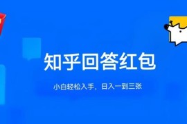 知乎答题红包项目最新玩法 单回答5-30元不限数量可多号操作