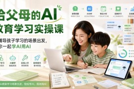 面向家长的AI教育实操课 从辅导孩子学习场景出发教你学用AI
