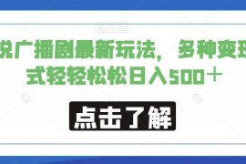 耽美小说改编广播剧最新玩法 多类变现模式实操教学