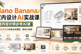 Nano Banana室内设计AI实战课 用无限画布快速出图做设计视频