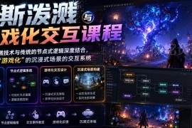 Touchdesigner超写实高斯泼溅与游戏化交互系统搭建实战课程