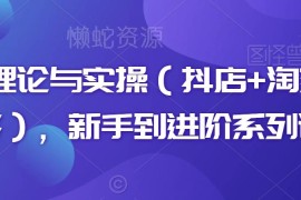 抖店淘系拼多多全平台电商实操课 新手从入门到进阶系统教程
